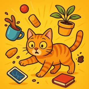 Qué hacer si tu gato tira cosas al suelo: causas y soluciones sin castigos
