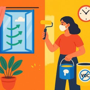 Cómo reducir VOCs en casa al pintar: ventilación y tiempos seguros