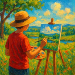 Qué es el ‘plein air’ y cómo empezar a pintar fuera sin material pro